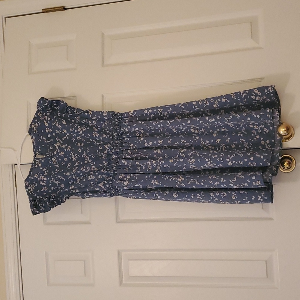 Blue and white flower print dress - Picture 4 of 4